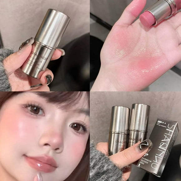 liraijei Wet and Shiny Highlighter Stick Brightens Eyes Contours Pearlescent Natural E9B9