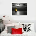 thumbnail image 4 of Nawypu Ocean Sailboat Wall Art Decor Painting Pictures Print On Canvas, Gray and Yellow Seascape Framed Canvas Wall Art for Home Decoration Living Room Bedroom Artwork, 4 of 4