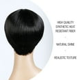 thumbnail image 4 of STUDIOCUT BY PROS Pixie Cut Wigs for Black Women Short Pixie Wig Hairstyles Layered Cut Straight wig with Air Bang Non Lace Front Wig - Sexy01 (Color 1B), 4 of 5
