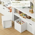 thumbnail image 3 of Homfa Kids Toy Storage, Cubes Storage Bins with 3 Drawers, White Toy Box with Shelves and Wheels, 3 of 8