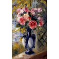 thumbnail image 2 of Roses In a Blue Vase Poster Print by Pierre-Auguste Renoir, 2 of 2