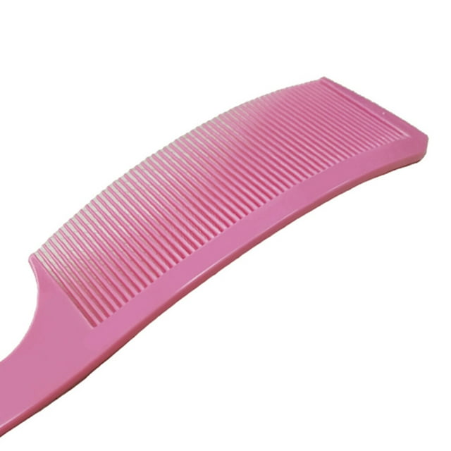 Langgg Barber Stylist Curved Styling Comb Flat Top Hairdressing Comb Pink