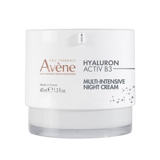 Crema facial Avene Hyaluron Activ B3 de noche anti edad regeneradora ácido hialurónico 40 ml