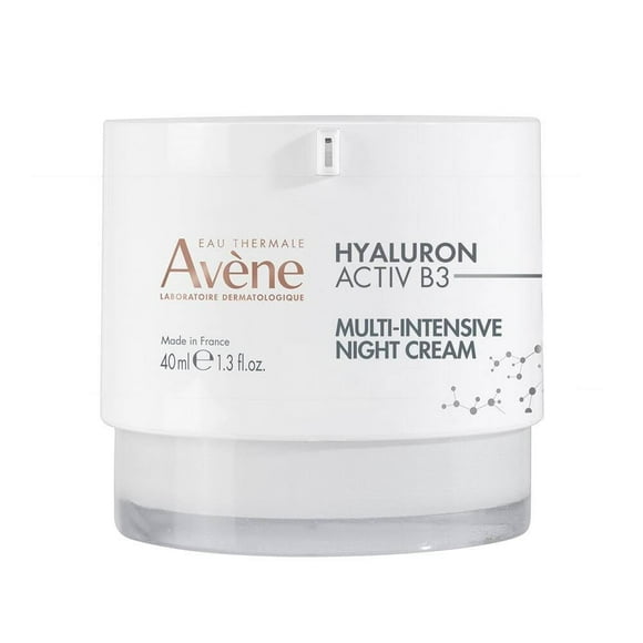 Crema facial Avene Hyaluron Activ B3 de noche anti edad regeneradora ácido hialurónico 40 ml