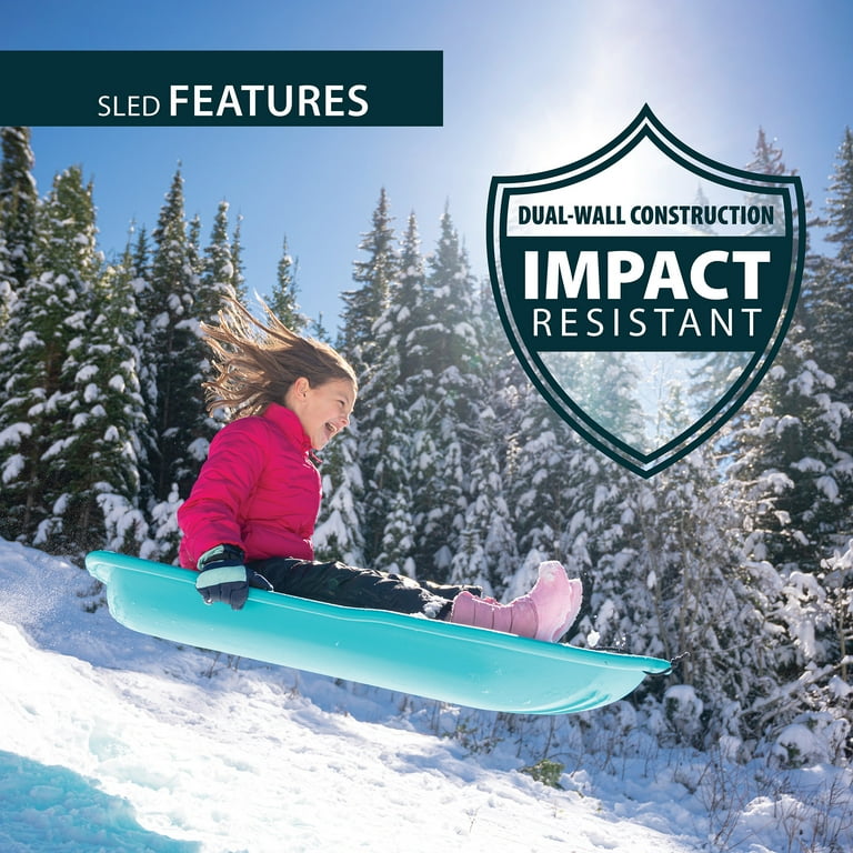 Lifetime 48 inch Premium Snow Sled 2-Pack, Aqua Blue (91141