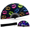 thumbnail image 1 of Ventilador de mano plegable SYNTECSO UV Glow para rave y drag queen, 1 of 7