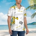 thumbnail image 5 of Kll Men'S Hawaiian Shirt Short Sleeve Button Down Beach Shirts-Dinosaur On Excavator, 5 of 8