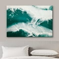 thumbnail image 3 of wall26 Canvas Print Wall Art Teal White Green Vibrant Gemstone Landscape Nature Wilderness Digital Art Realism Stylish Zen Chic Decorative Close Up for Living Room, Bedroom, Office - 16"x24&quot, 3 of 5