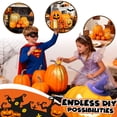 thumbnail image 2 of YOYTOO 7 Pcs Artificial Fake Pumpkins Fall Decoration, 4 Sizes, DIY Foam Pumpkins for Halloween Autumn Harvest Thanksgiving Table top House Dining Table Party Decoration (Orange), 2 of 10
