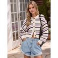 thumbnail image 3 of Women'S Oversized Cropped Cardigan Sweater Open Front Long Sleeve Button Down Knit Outwear L, 3 of 5