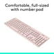 thumbnail image 2 of Teclado inalámbrico Logitech K270 para Windows de tamaño completo Rose, 2 of 8