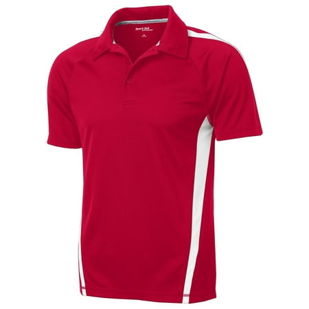 Colorblock Mesh Polo - Sport-Tek Men's Micro-Mesh Colorblock Polo Shirt