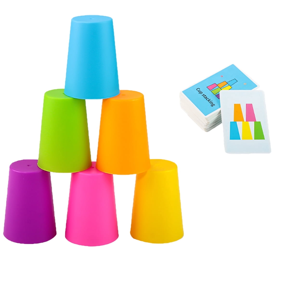 SEISSO 24-Piece Stacking Cups, Classic Family Speed Training Toys