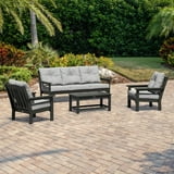 POLYWOOD Gulf Shores Sofa Seating Set with Sunbrella Fabric, 4pc