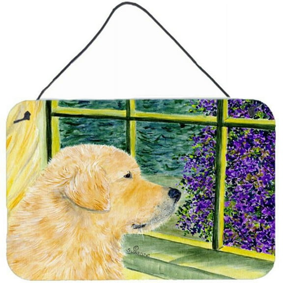 Golden Retriever Indoor Aluminium Metal Wall Or Door Hanging Prints