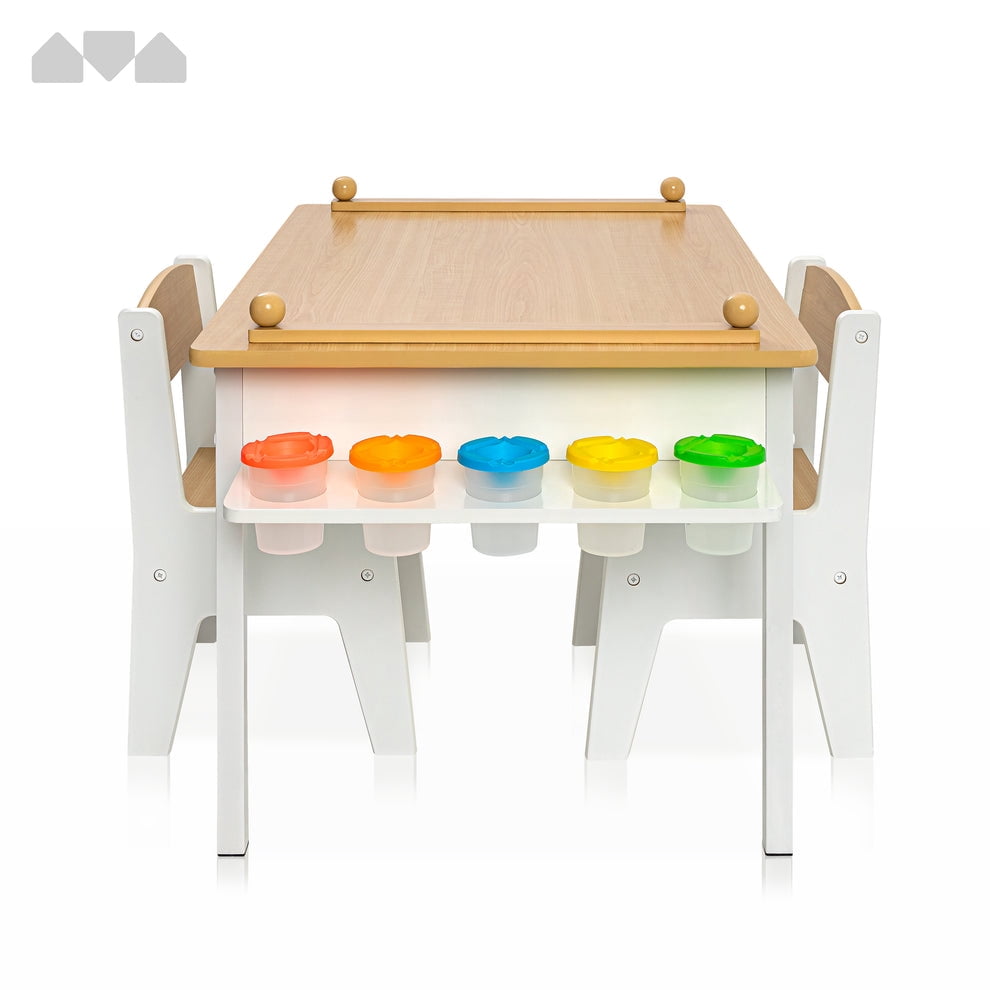 Milliard 2-in-1 Kids Convertible Art Table to Easel
