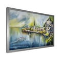 thumbnail image 2 of Designart 'The River In Austria Through Mountain Village' Nautical & Coastal Framed Art Print, 2 of 4