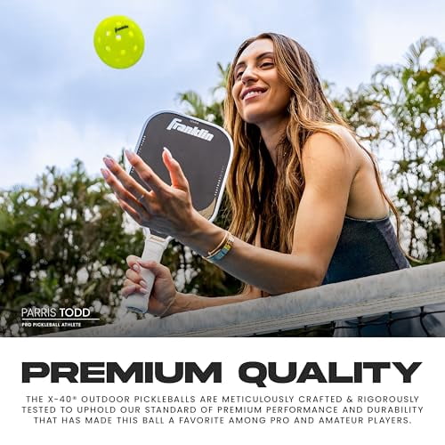 FRANKLIN SPORTS X-40 OUTDOOR PICKLEBALLS REGULATION SIZE - YELLOW - 52828X