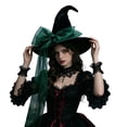 thumbnail image 4 of Yuncity Halloween Womens Witch Hat Gothic Mesh Bow Cosplay Holiday Party Costume Accessory Vintage Stylish Theme Headwear, 4 of 4