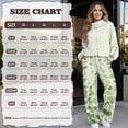 thumbnail image 7 of Xixirimido Vintage Leaf Green Print Women's 2 Piece Outfits Lounge Set Mock Neck Long Sleeve Sweatshirt With Wide Leg Pants Sweatsuits Fall Fashion Airport Tracksuit, Medium, 7 of 7