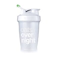 thumbnail image 1 of Botella de licuadora de avena durante la noche - Personalizada para avena durante la noche - SIN BOLA DE BATIDOR - Línea de llenado de leche - Transparente/Blanco/Verde - Tapa con bucle de 20 onzas, 1 of 5