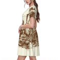 thumbnail image 2 of Easygdp Train para Vestido Transpirable de Mujer, Vestido Suelto de Manga Corta con Pliegues y Bolsillos para el Verano, 2 of 6