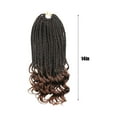thumbnail image 3 of Human Hair Wig Fiber Crochet Hair With Three Braids Wrapped Around The Tail Box Braids Curly Ends Horsetail Wig Headband Wigs, 3 of 4