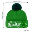thumbnail image 2 of St. Patrick’s Day Irish Embroidered Green Beanie, Soft Acrylic Knit Warm Winter Hat with Pattern, One Size for Men & Women, Ideal for Parades, Holiday Celebration & Daily Wear, 9.8*8.7in, Green, 2 of 6
