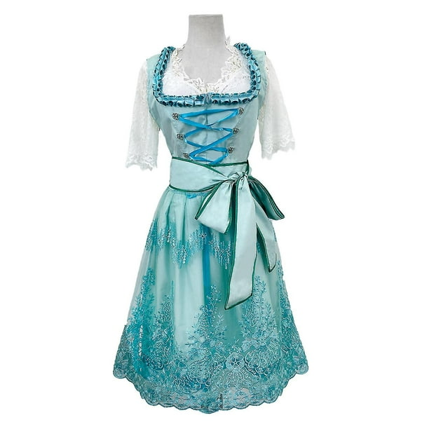 2023 New Best Women's German Traditional Dirndl Dress Oktoberfest Bavarian Beer Girl Costume Plus Size New