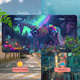 thumbnail image 5 of 1 Pcs 2D Flat License Plate Covers & Frames, Colorful Skeletal Horse For Decorative Front, Waterproof For Decoration Aluminum License Plate Covers & Frames Cover For Men Women, 12" X 6", 5 of 7