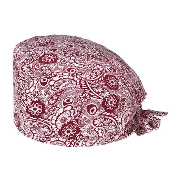 Home Textile Storage,Scrub Cap With Buttons Bouffant Hat With Sweatband for Womens and Mens