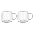 thumbnail image 2 of Taza de café de 300 ml Tazas de bebida de doble pared Vasos de vidrio de borosilicato con asa Tazas de bebida de té sopladas a mano para té Té, 2 of 9