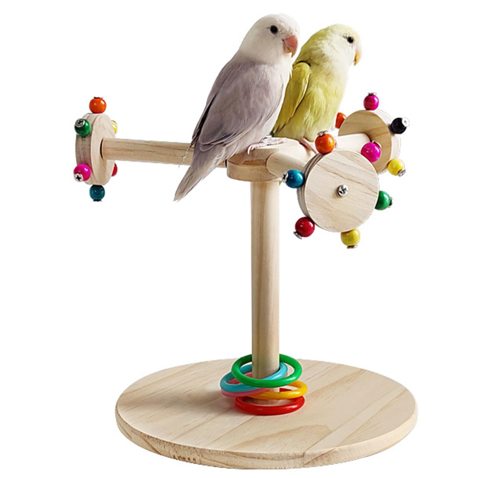 Vaveren Bird Rotating Perch Toy Bird Toy Parrots Perches for Finches Macaw Lovebirds