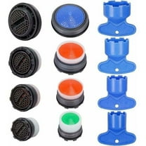 12Pcs M16.5/M18.5/M21.5/M24 Aerator, Faucet Aerator Filter, Faucet Nozzle, External Thread, Kitchen Water Saving with 4 Wrenches for Home, Bathroom.