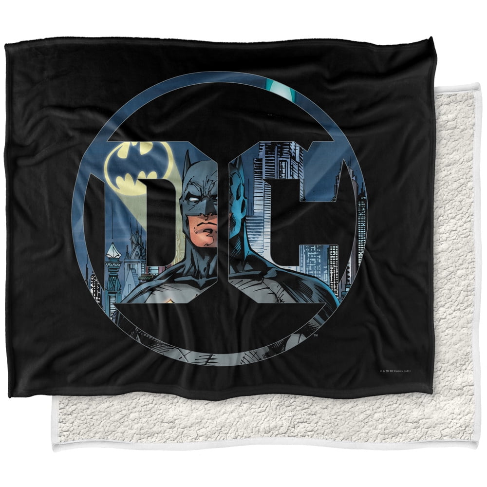 Batman Blanket, 50"x60", Batman Dc Silky Touch Sherpa Back Super Soft