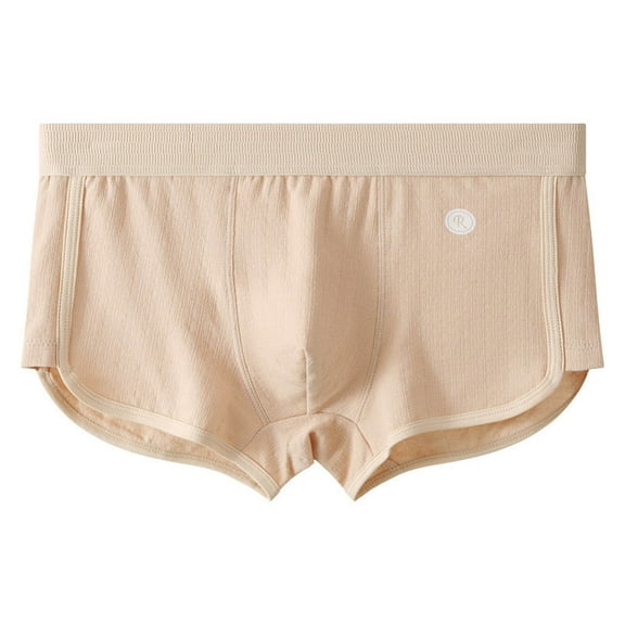 successthop Mens Underwear with Pouch for Balls Support Comfortable Underpant Stretch Solid Boxer Brief Yellow XL