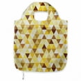 thumbnail image 1 of Geometric Reusable Grocery Bag, Vibrant Colored Triangle Shapes Pattern Funky Geometric Abstract Elements Art, Printed Fabric Grocery Bag Practical and Simple Everyday Use, Yellow Brown, by Ambesonne, 1 of 4