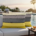 thumbnail image 5 of Outdoor Pillow Covers Gradient Yellow Wood Grain Waterproof Pillow Cases 20x12 Set of 2, Vintage Farmhouse Wooden Throw Pillow Cover Pillowcase for Patio Balcony Couch Garden, 5 of 9