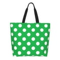 thumbnail image 1 of Easygdp Green And White Polka Dot Bolsas Tote para Mujer, Bolsos de Hombro para Viaje, Bolsos de Mano de Gran Capacidad para Compras y Trabajo, 1 of 8