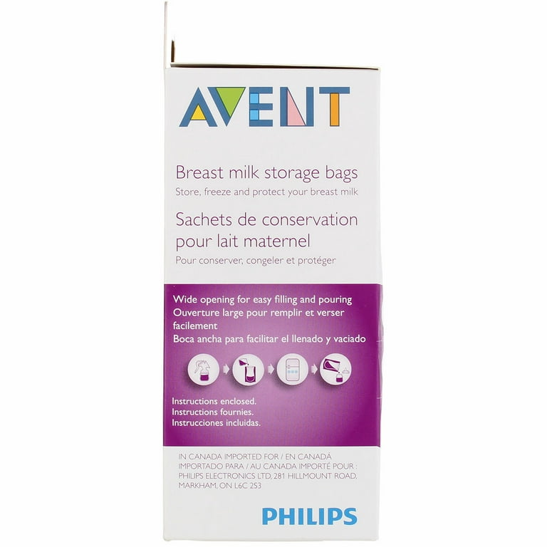 Sacs de conservation du lait maternel Philips Avent, 50 unités, 6 oz/180 ml