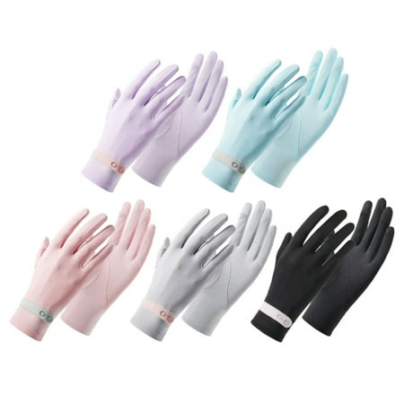 

Shenmeida 1 Pair Women Sun Protective Gloves UV Protection Sunblock Gloves Touchscreen Gloves for Summer Driving Riding