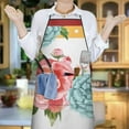 thumbnail image 5 of Women Men Adjustable Bib Apron with Pockets Pioneer Colorful Floral Cooking Kitchen Aprons, 5 of 7