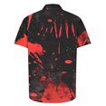 thumbnail image 5 of ZCFZJW Halloween Shirts for Men Big and Tall Regular Fit Casual Short Sleeve Button Down Beach Hawaiian T-Shirts Trendy Holiday Vacation Tees Tops Black#07 XL, 5 of 5