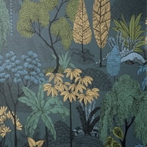 Fine Decor Lilou Navy Tropical Island Wallpaper