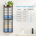 thumbnail image 3 of Towel Racks for Bathroom Wall Mounted with Wooden Storage Shelf, Updated 3 Bar Metal Towel Holder for Rolled Towels, Sturdy and Large Capacity, Towel Storage Organizer, 3 of 9