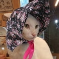 thumbnail image 5 of Pet Baseball Hat Floral: Decorative Sun Protection Dog Beach Cap Cat Summer Hat, 5 of 5
