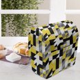 thumbnail image 4 of Yellow and White Lounger Chair Bag, Geometric Design with Triangles Squares and Houndstooh Inspiration, High Capacity Storage with Handle Container, Lounger Size, Yellow Grey Black, by Ambesonne, 4 of 5
