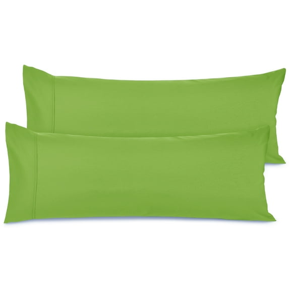Nestl Body Pillow Case, Microfiber Body Pillow Covers, Body Pillowcase Size (20"x54"), Set of 2, Garden Green