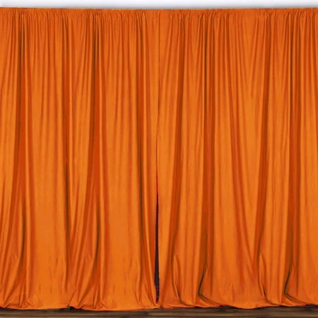 Solid Poplin Window Curtain or Photography Backdrop 58 Wide Orange