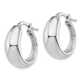 thumbnail image 2 of Sterling Silver Polished Rhodium Plated Hollow Hoop Earrings, 2 of 3